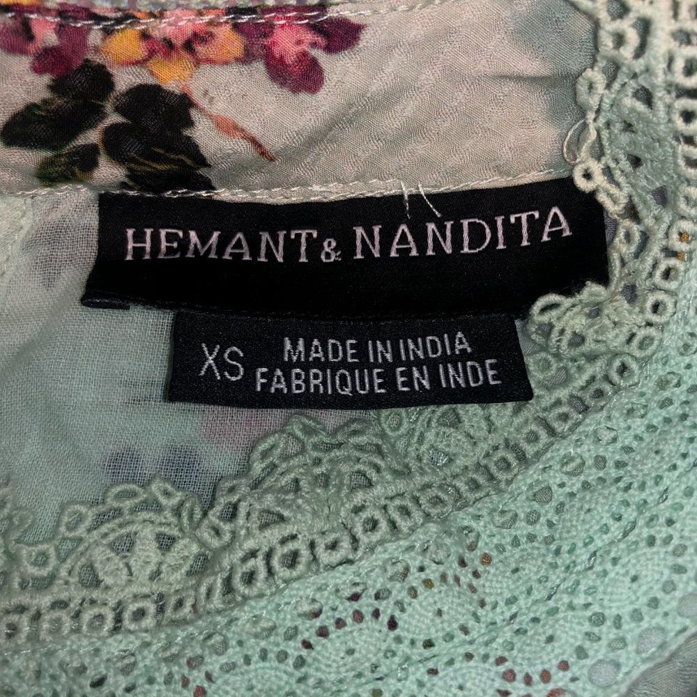 ANTHROPOLOGIE Hemant & Nandita Amour Floral Blouse - Picture 10 of 11